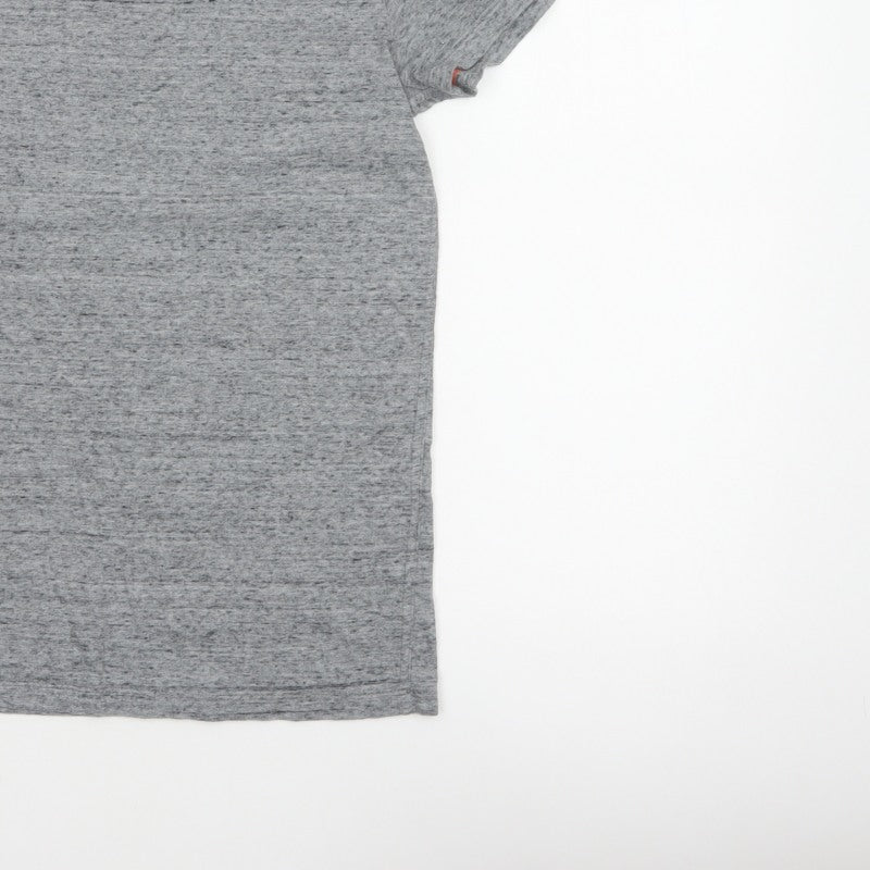 Superdry Men’s Grey L Orange Label Logo Crew Neck T-Shirt