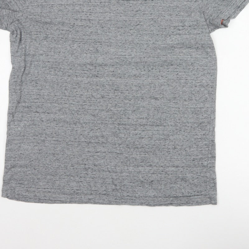 Superdry Men’s Grey L Orange Label Logo Crew Neck T-Shirt