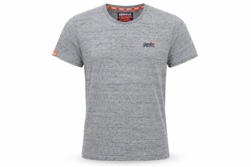 Superdry Men’s Grey L Orange Label Logo Crew Neck T-Shirt