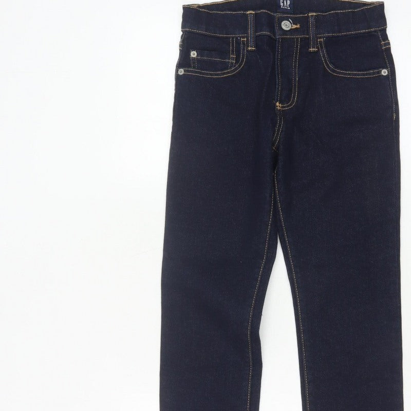 GAP Girls Blue 10-11 Years Stretch Skinny Jeans Dark Wash Denim