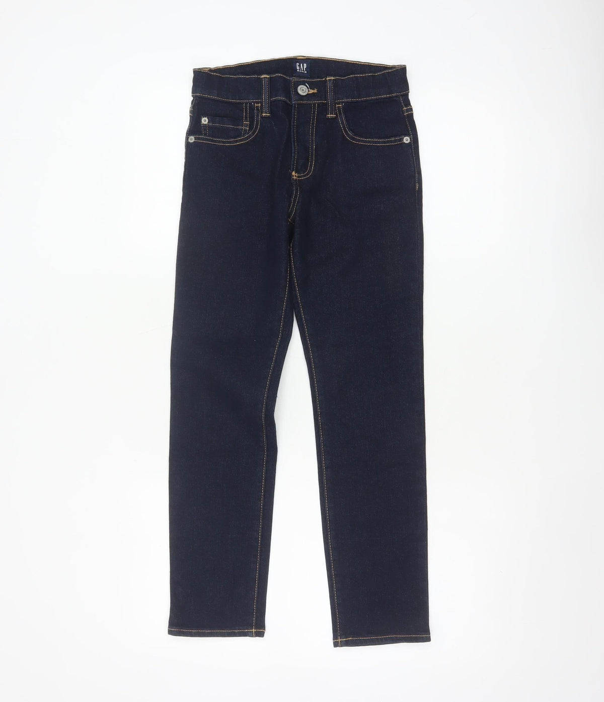 GAP Girls Blue 10-11 Years Stretch Skinny Jeans Dark Wash Denim