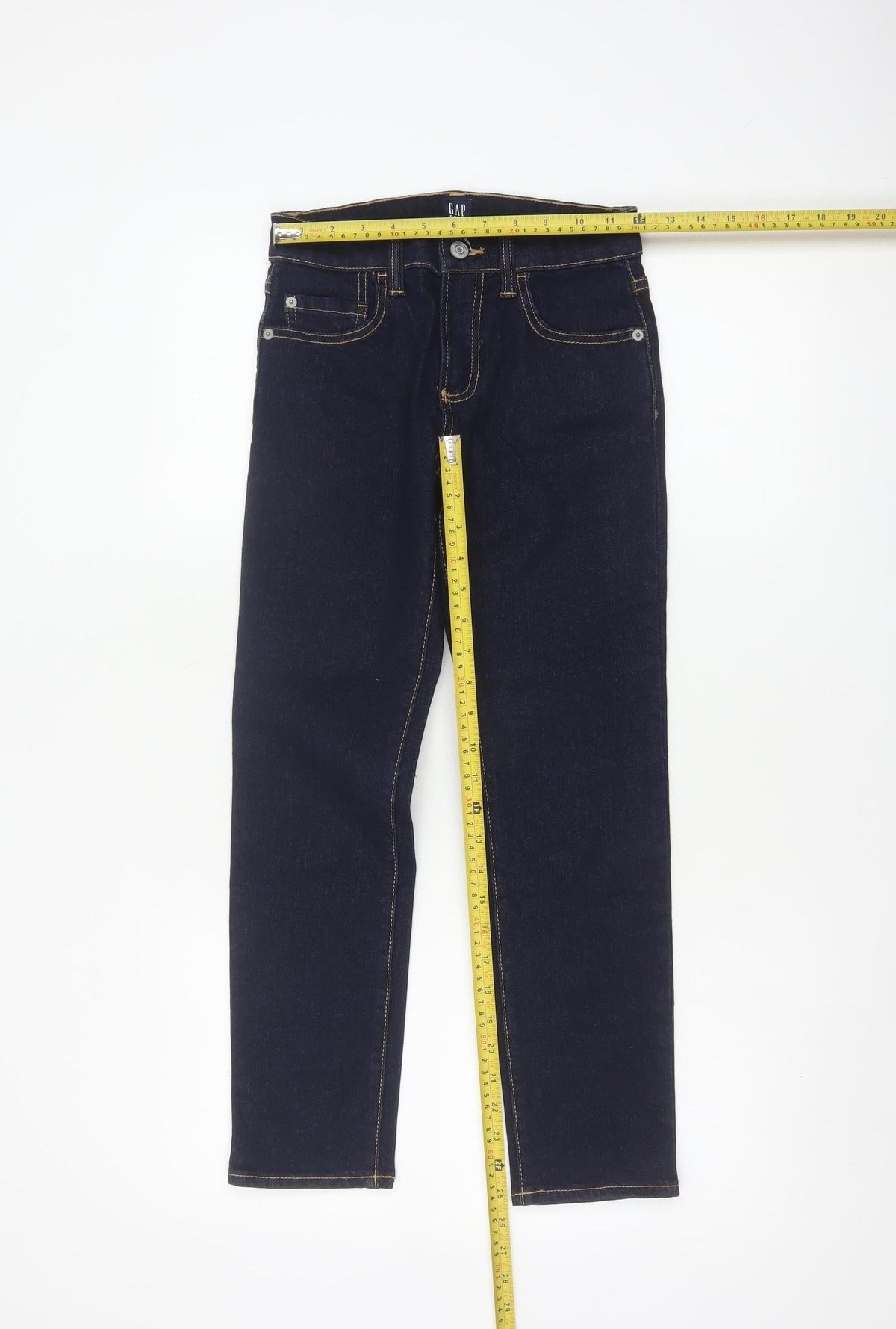 GAP Girls Blue 10-11 Years Stretch Skinny Jeans Dark Wash Denim