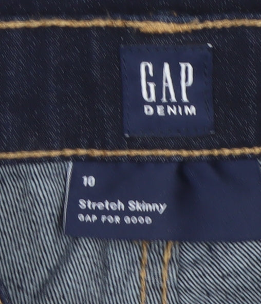 GAP Girls Blue 10-11 Years Stretch Skinny Jeans Dark Wash Denim