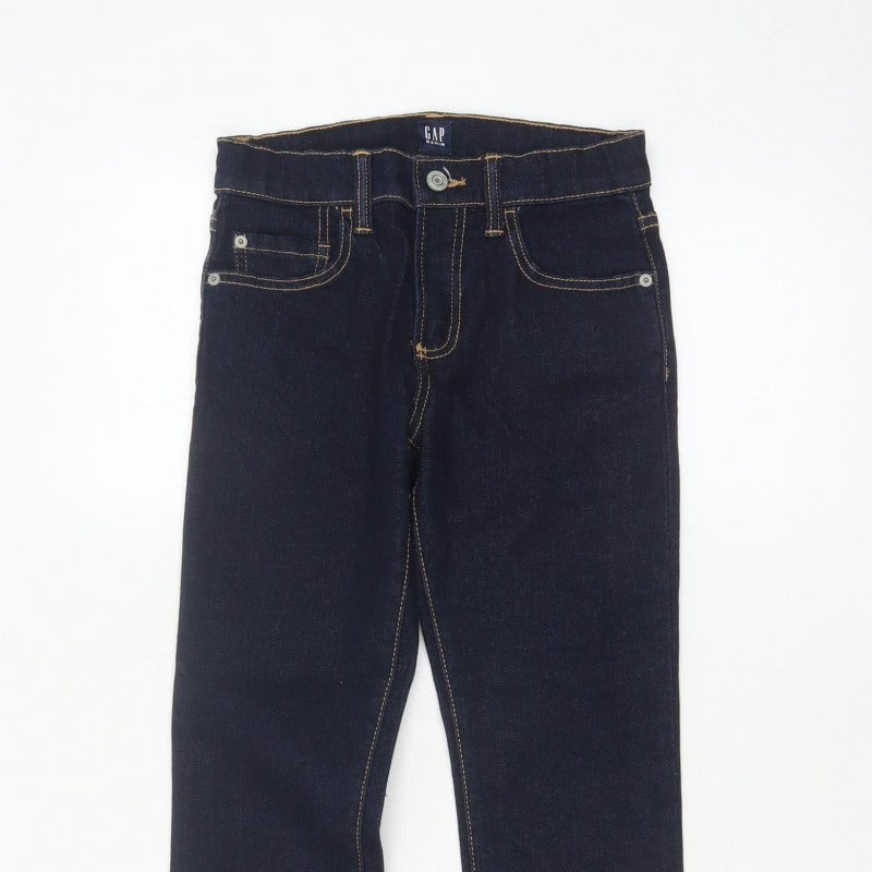 GAP Girls Blue 10-11 Years Stretch Skinny Jeans Dark Wash Denim