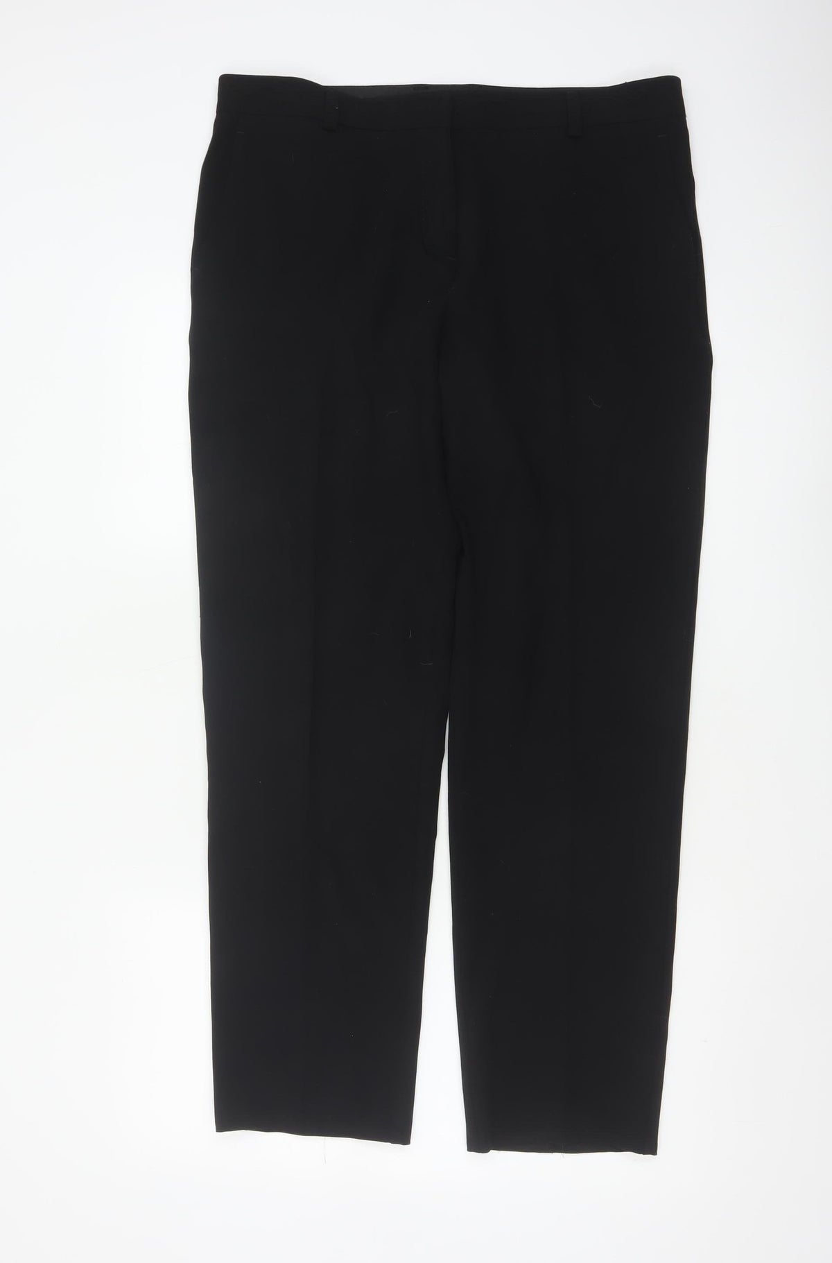 Marks and Spencer Women Black UK 14 Regular Straight Tailored Trousers