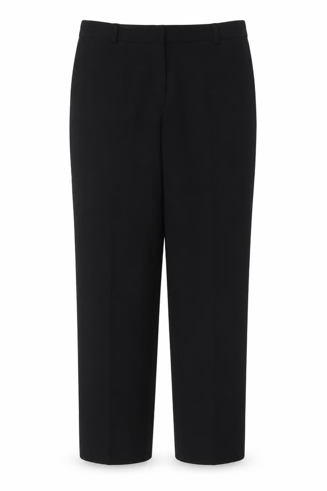 Marks and Spencer Women Black UK 14 Regular Straight Tailored Trousers