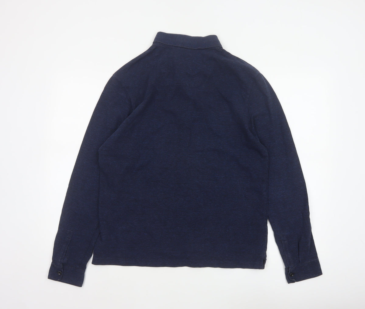 Hugo Boss Men’s Blue XL Slim Fit Long Sleeve Cotton Polo Shirt