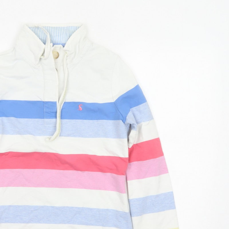 Joules Women’s Multicoloured Stripe 1/4 Zip Sweatshirt UK 8