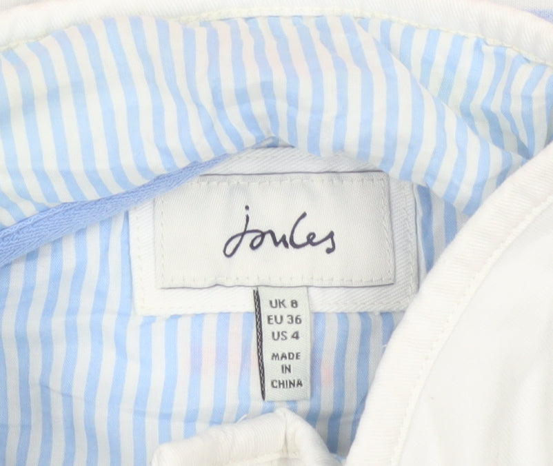 Joules Women’s Multicoloured Stripe 1/4 Zip Sweatshirt UK 8