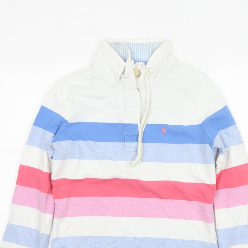 Joules Women’s Multicoloured Stripe 1/4 Zip Sweatshirt UK 8