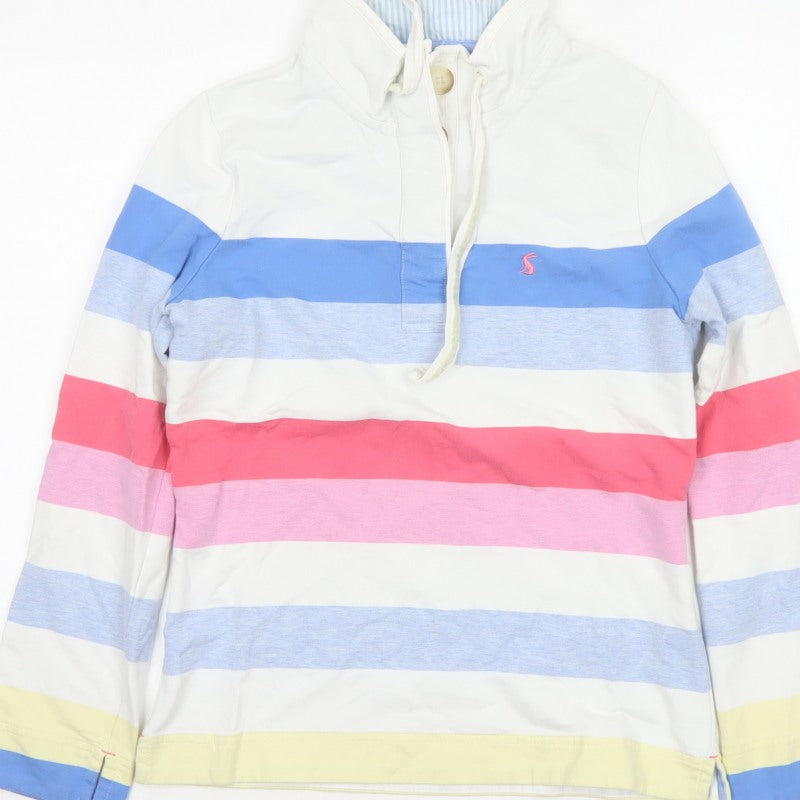 Joules Women’s Multicoloured Stripe 1/4 Zip Sweatshirt UK 8