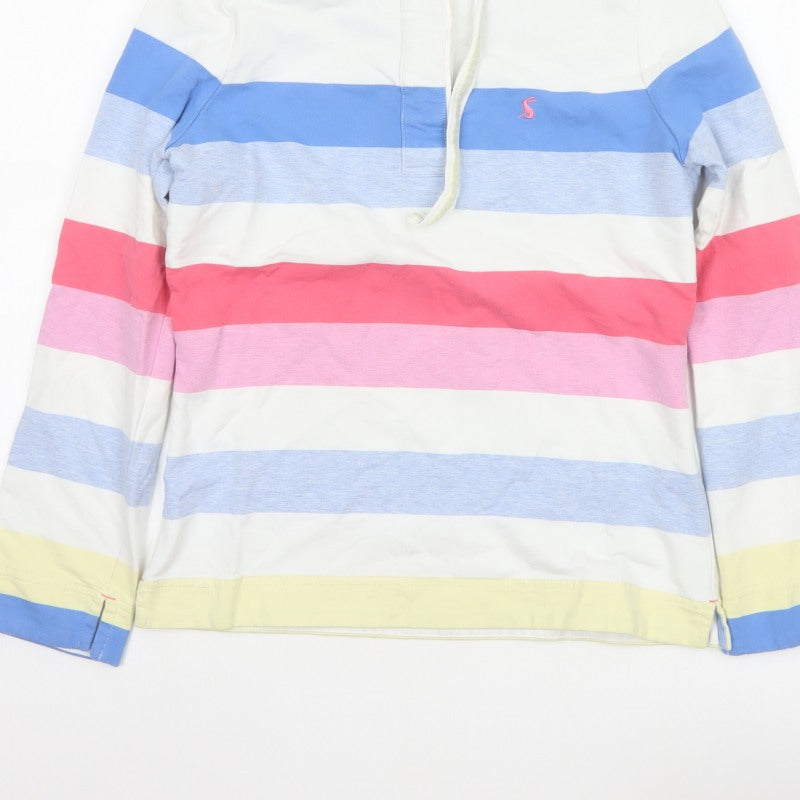 Joules Women’s Multicoloured Stripe 1/4 Zip Sweatshirt UK 8