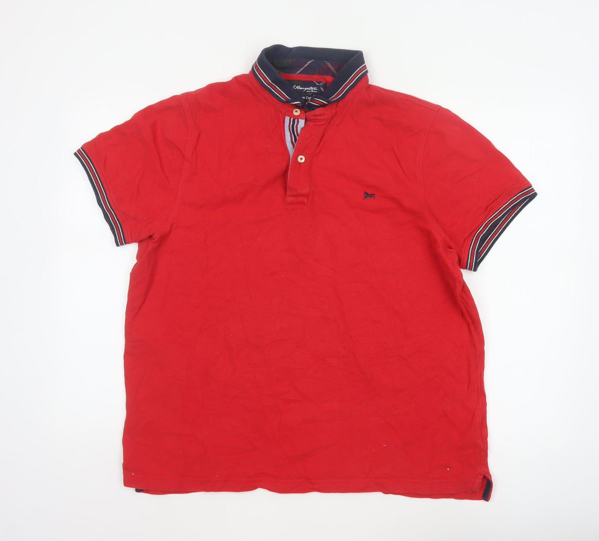 J Hampton & Sons Men’s Red L Cotton Short Sleeve Polo Shirt