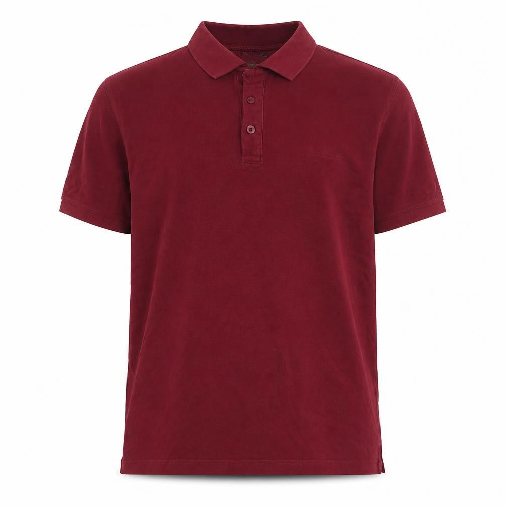 Pierre Cardin Men’s Red L Regular Fit Cotton Short Sleeve Polo