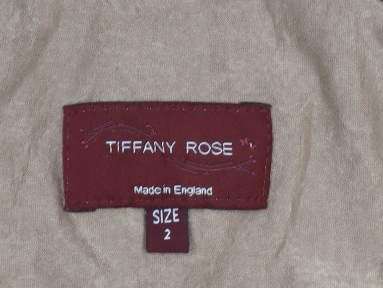 Tiffany Rose Women Brown Size 10 Maternity Lace V-Neck Pencil Dress