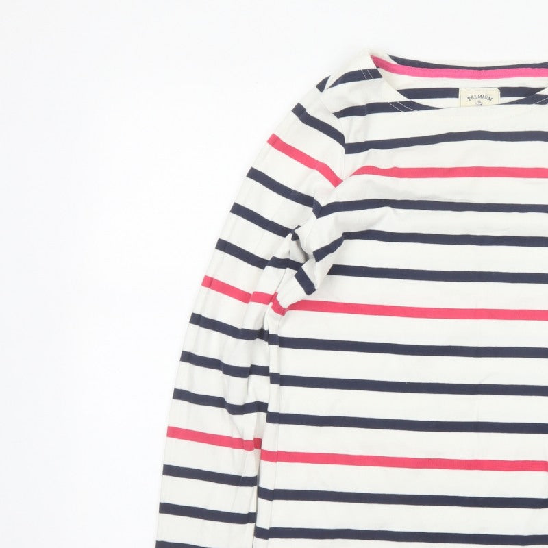 Joules Women Multicoloured UK 10 Jersey Striped Long Sleeve T-Shirt