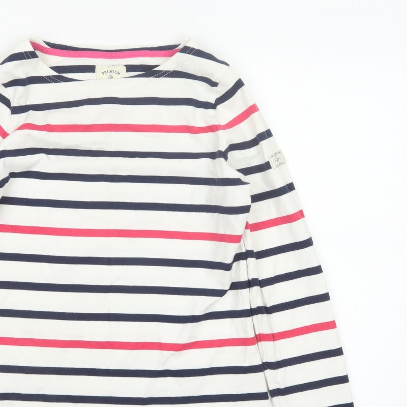 Joules Women Multicoloured UK 10 Jersey Striped Long Sleeve T-Shirt