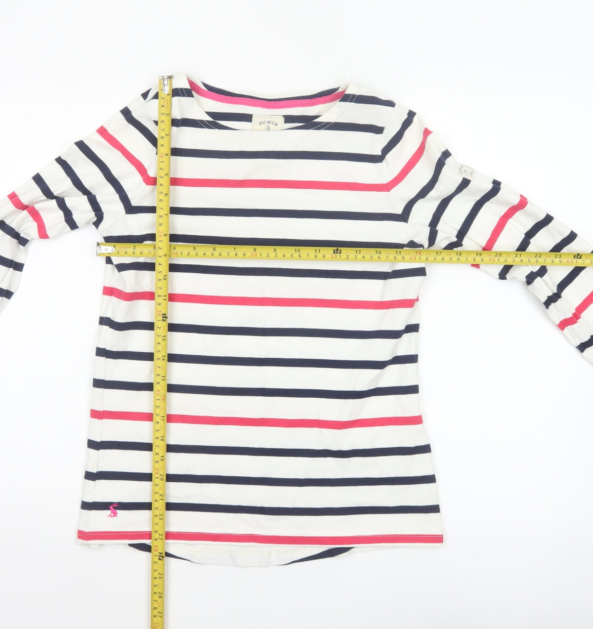 Joules Women Multicoloured UK 10 Jersey Striped Long Sleeve T-Shirt