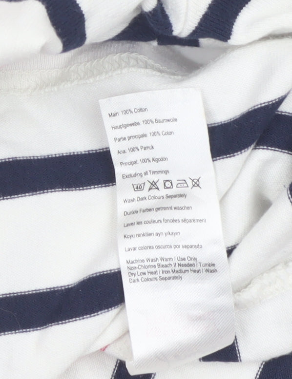Joules Women Multicoloured UK 10 Jersey Striped Long Sleeve T-Shirt