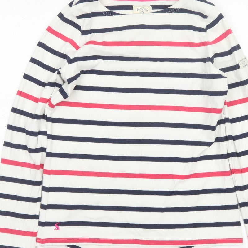 Joules Women Multicoloured UK 10 Jersey Striped Long Sleeve T-Shirt