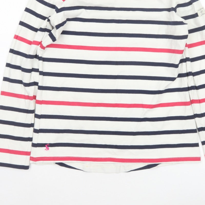 Joules Women Multicoloured UK 10 Jersey Striped Long Sleeve T-Shirt