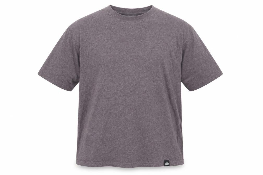 Dickies Men’s Grey Large Crew Neck Cotton Logo T-Shirt