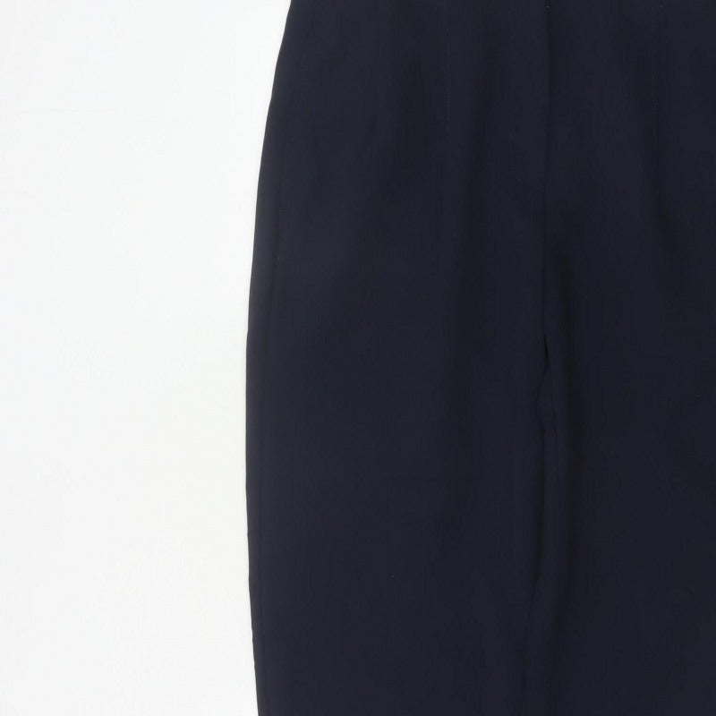 Marks & Spencer Women’s Navy Tapered Tailored Trousers UK 14 Regular