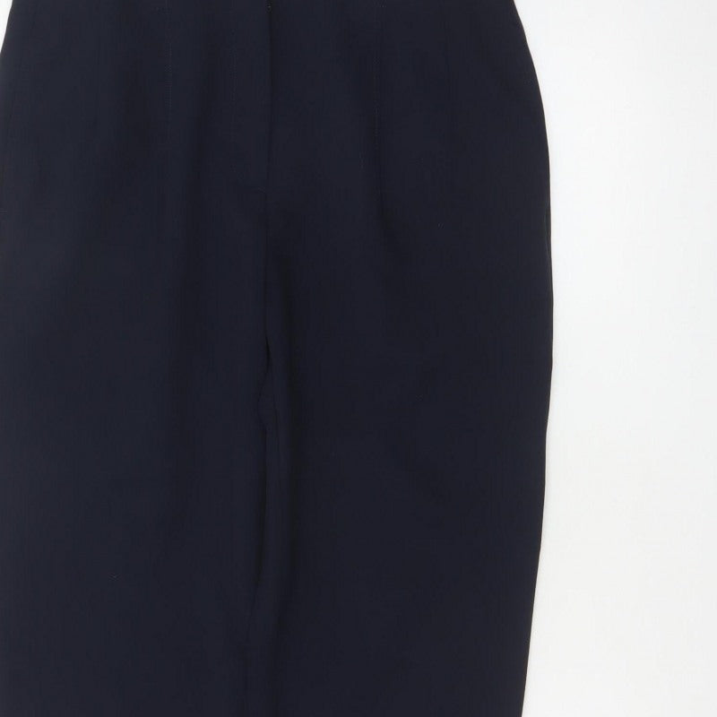 Marks & Spencer Women’s Navy Tapered Tailored Trousers UK 14 Regular