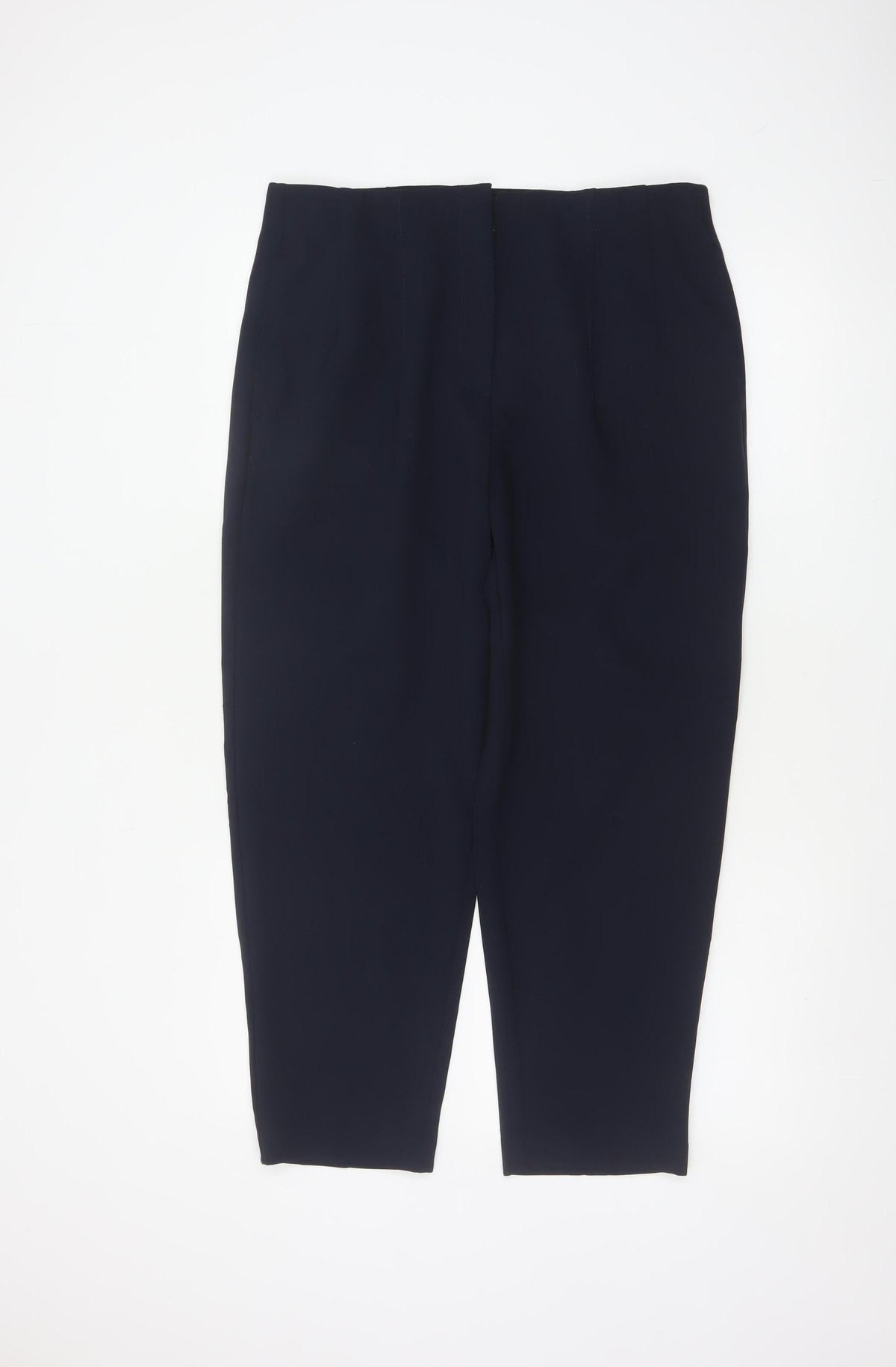 Marks & Spencer Women’s Navy Tapered Tailored Trousers UK 14 Regular