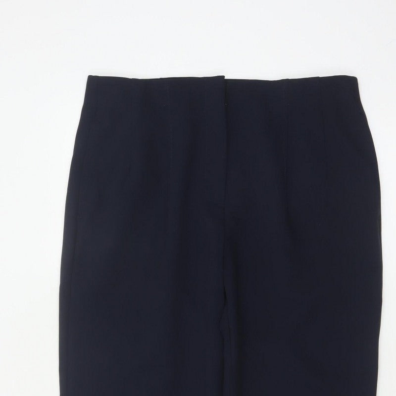 Marks & Spencer Women’s Navy Tapered Tailored Trousers UK 14 Regular