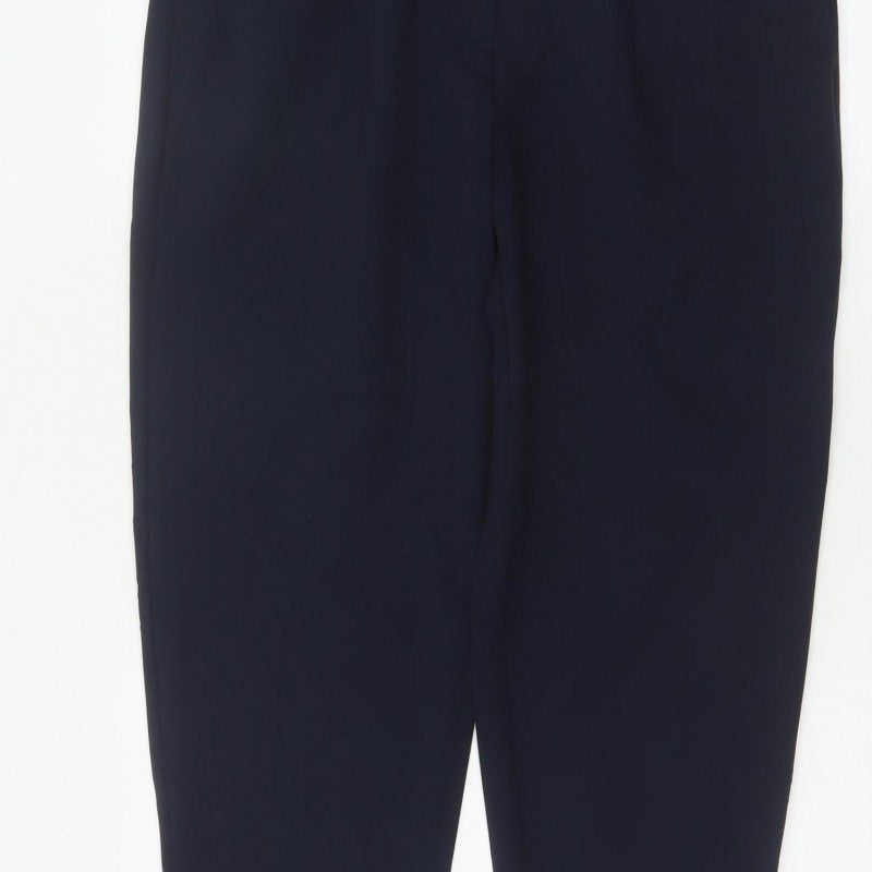 Marks & Spencer Women’s Navy Tapered Tailored Trousers UK 14 Regular