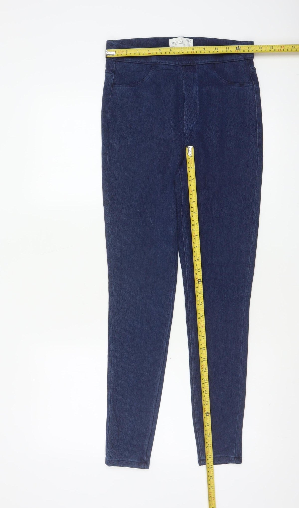 Marks and Spencer Women Blue Size 10 Regular Jeggings Skinny Stretch Denim
