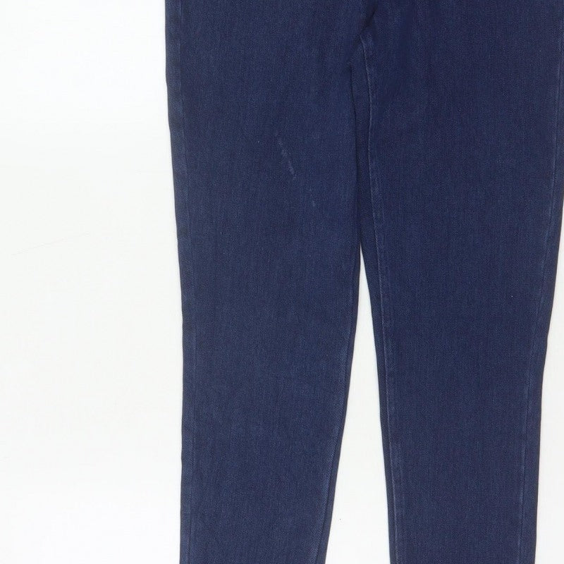 Marks and Spencer Women Blue Size 10 Regular Jeggings Skinny Stretch Denim