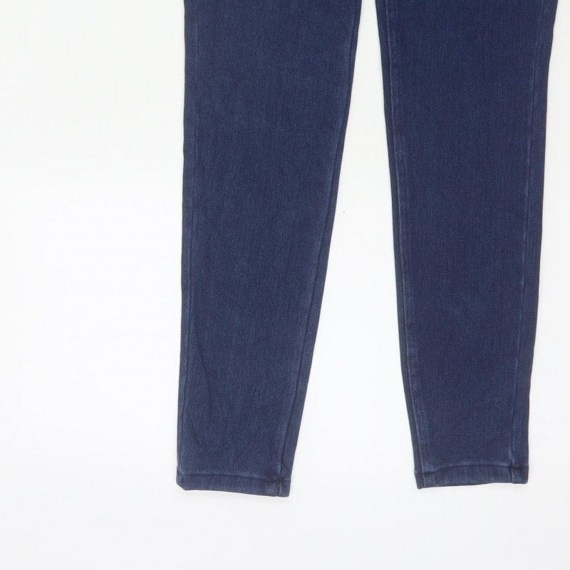 Marks and Spencer Women Blue Size 10 Regular Jeggings Skinny Stretch Denim