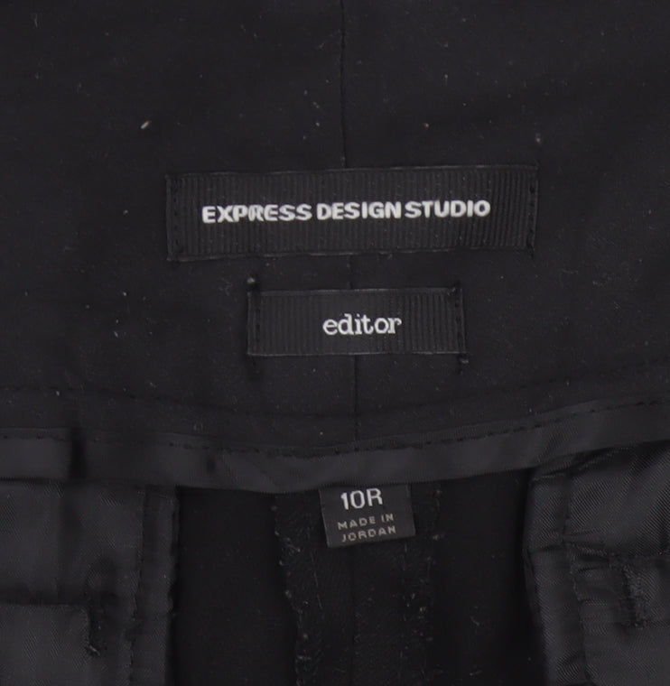 Express Design Studio Women Black UK 14 Editor Bootcut Dress Trousers
