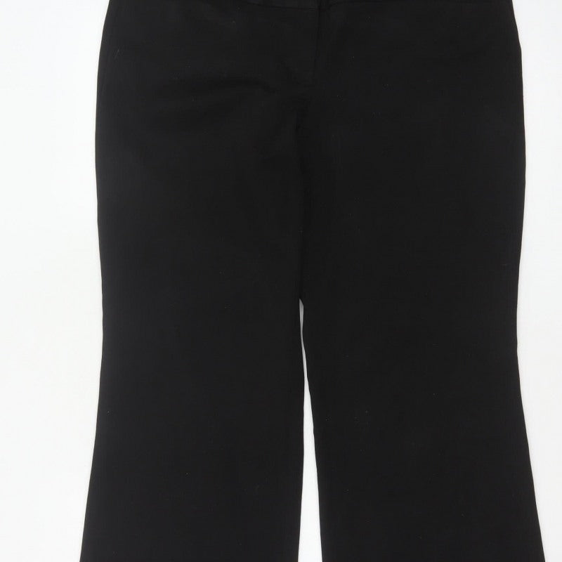 Express Design Studio Women Black UK 14 Editor Bootcut Dress Trousers