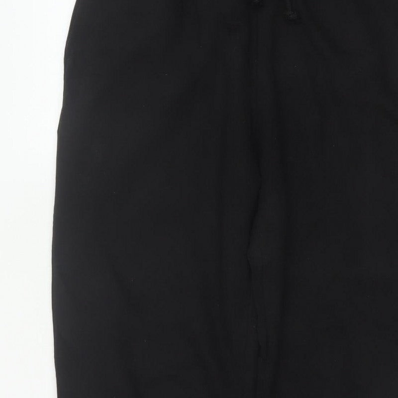 Zara Men’s Black Size S Cotton Blend Drawstring Cuffed Jogger Trousers
