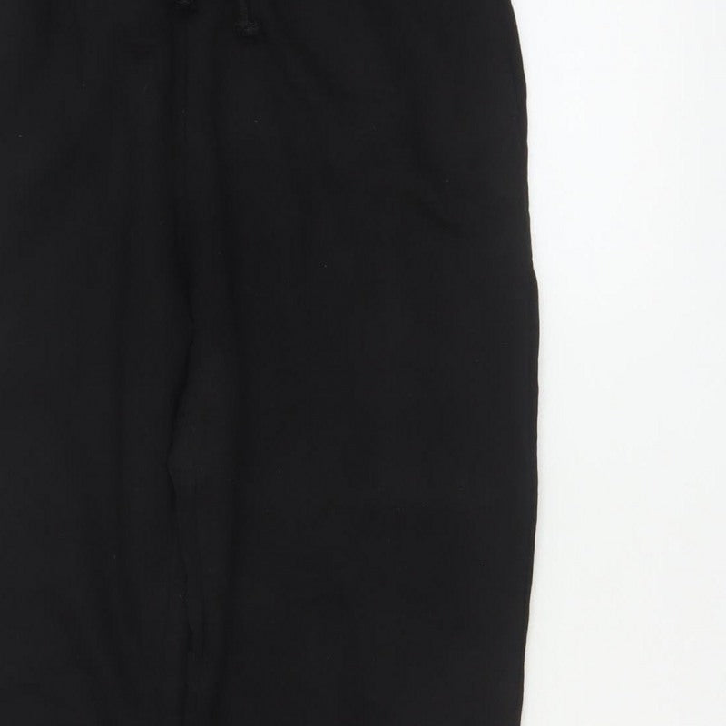 Zara Men’s Black Size S Cotton Blend Drawstring Cuffed Jogger Trousers