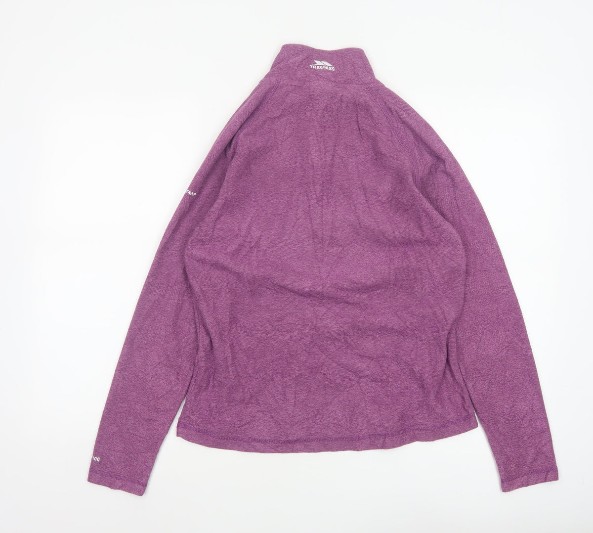 Trespass Women Purple UK 12 M 1/4 Zip High Neck Pullover Sweatshirt