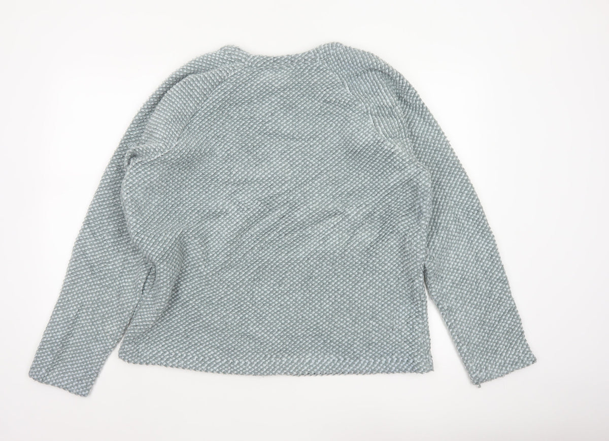 Craghoppers Women Grey UK 18 Henley Knit Button Sweatshirt