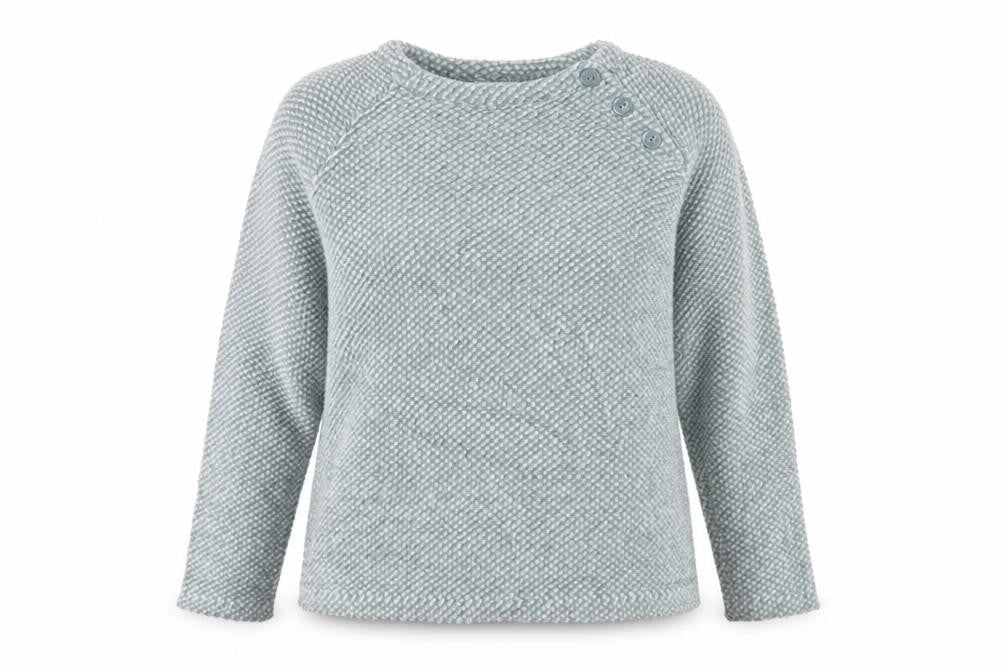 Craghoppers Women Grey UK 18 Henley Knit Button Sweatshirt