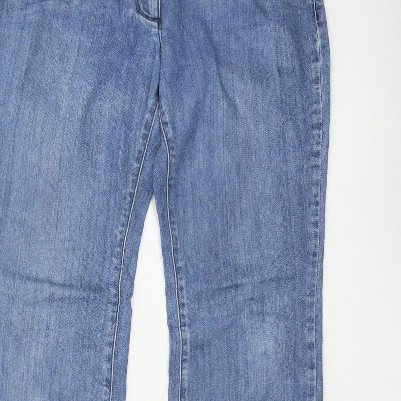 Vero Moda Women’s Blue UK 8 High Rise Straight Leg Denim Jeans