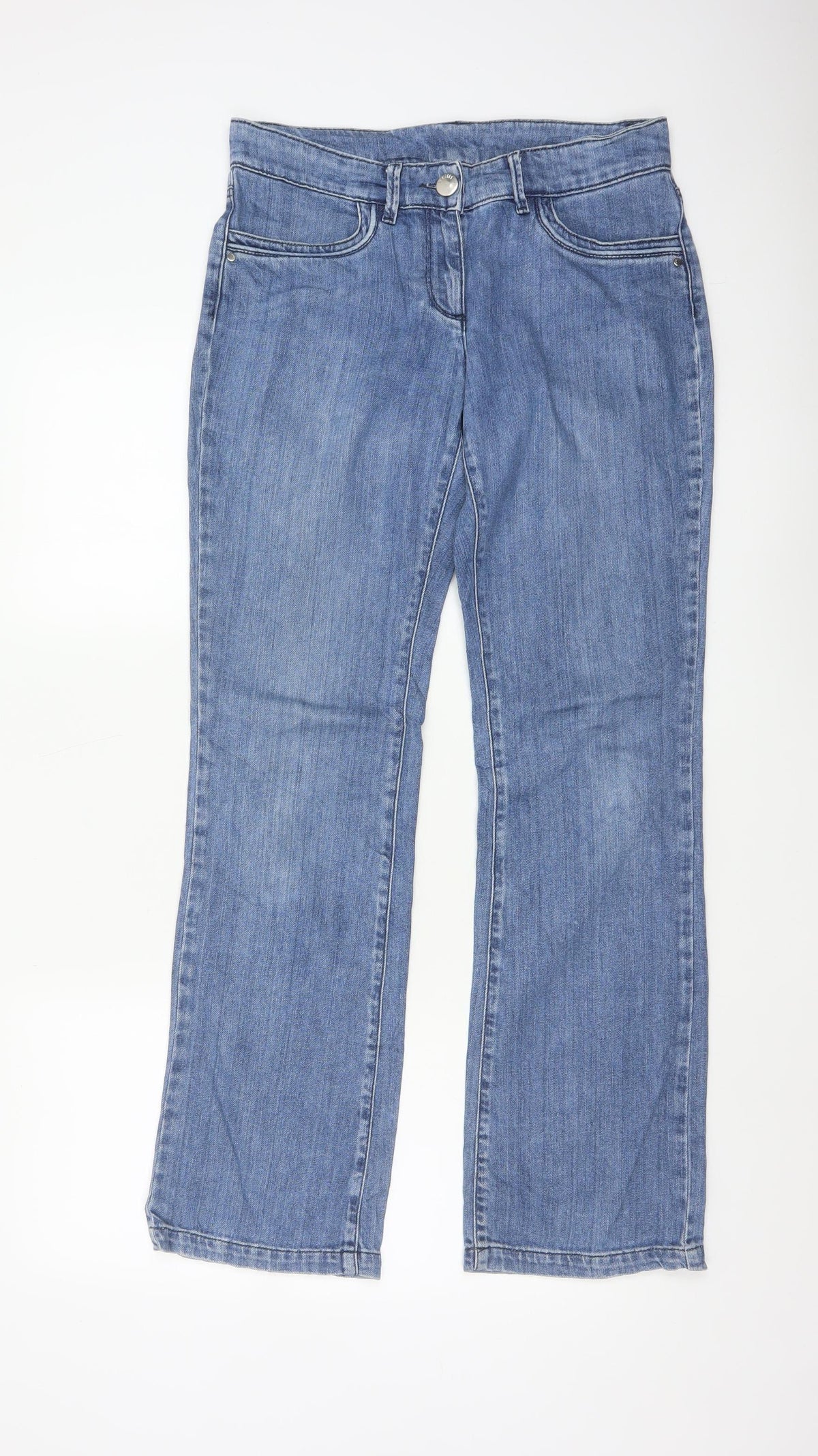 Vero Moda Women’s Blue UK 8 High Rise Straight Leg Denim Jeans