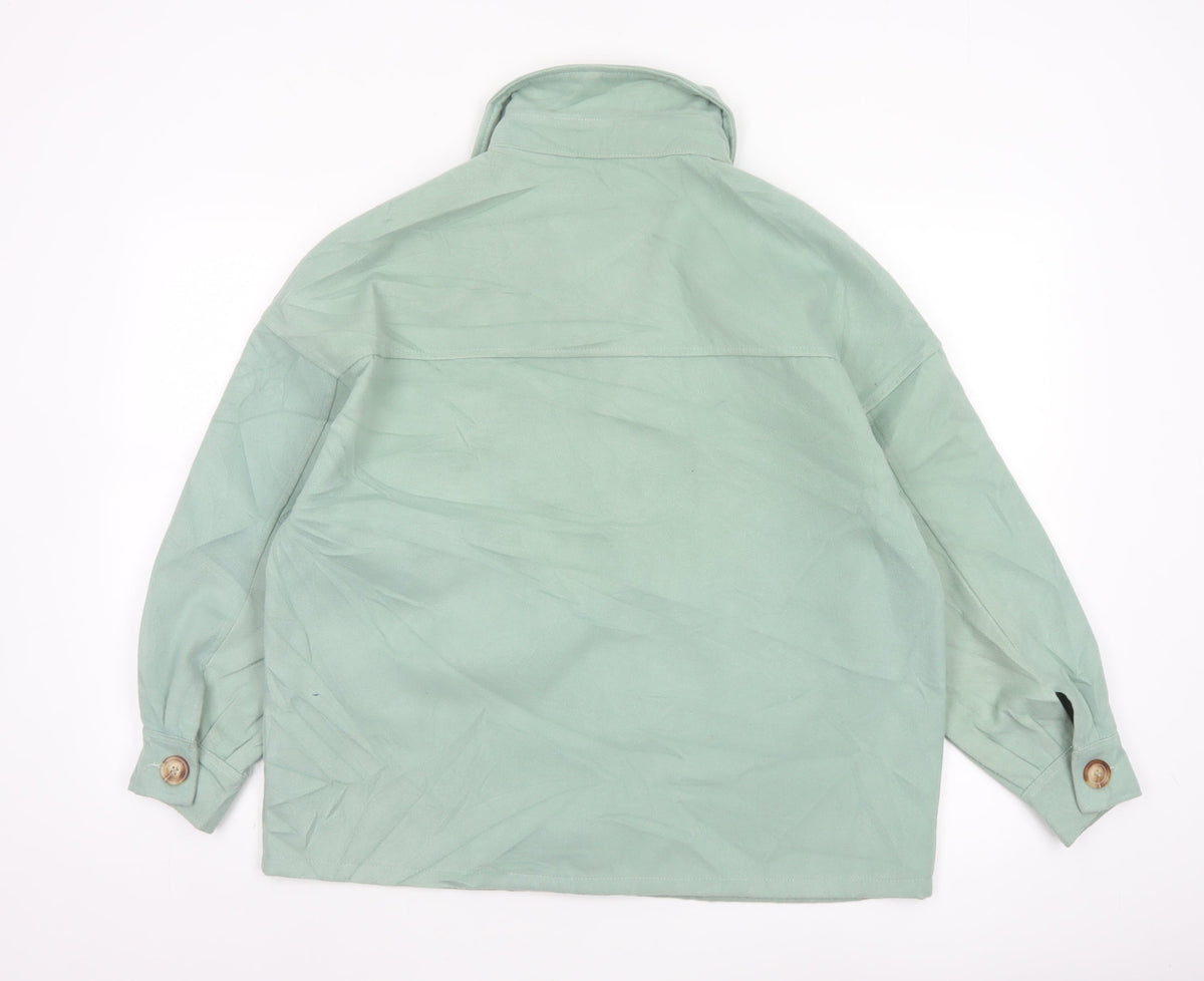 Missguided Women’s Green Petite UK 8 Basic Button Jacket