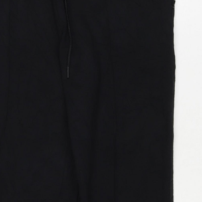 Marks and Spencer Women Black Size 14 Stretch Drawstring Trousers