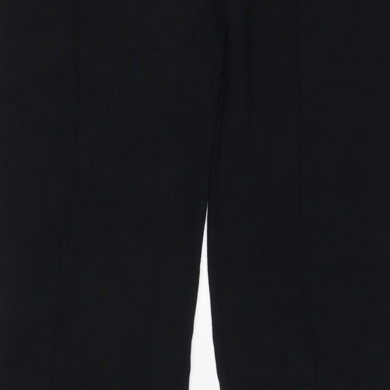 Marks and Spencer Women Black Size 14 Stretch Drawstring Trousers