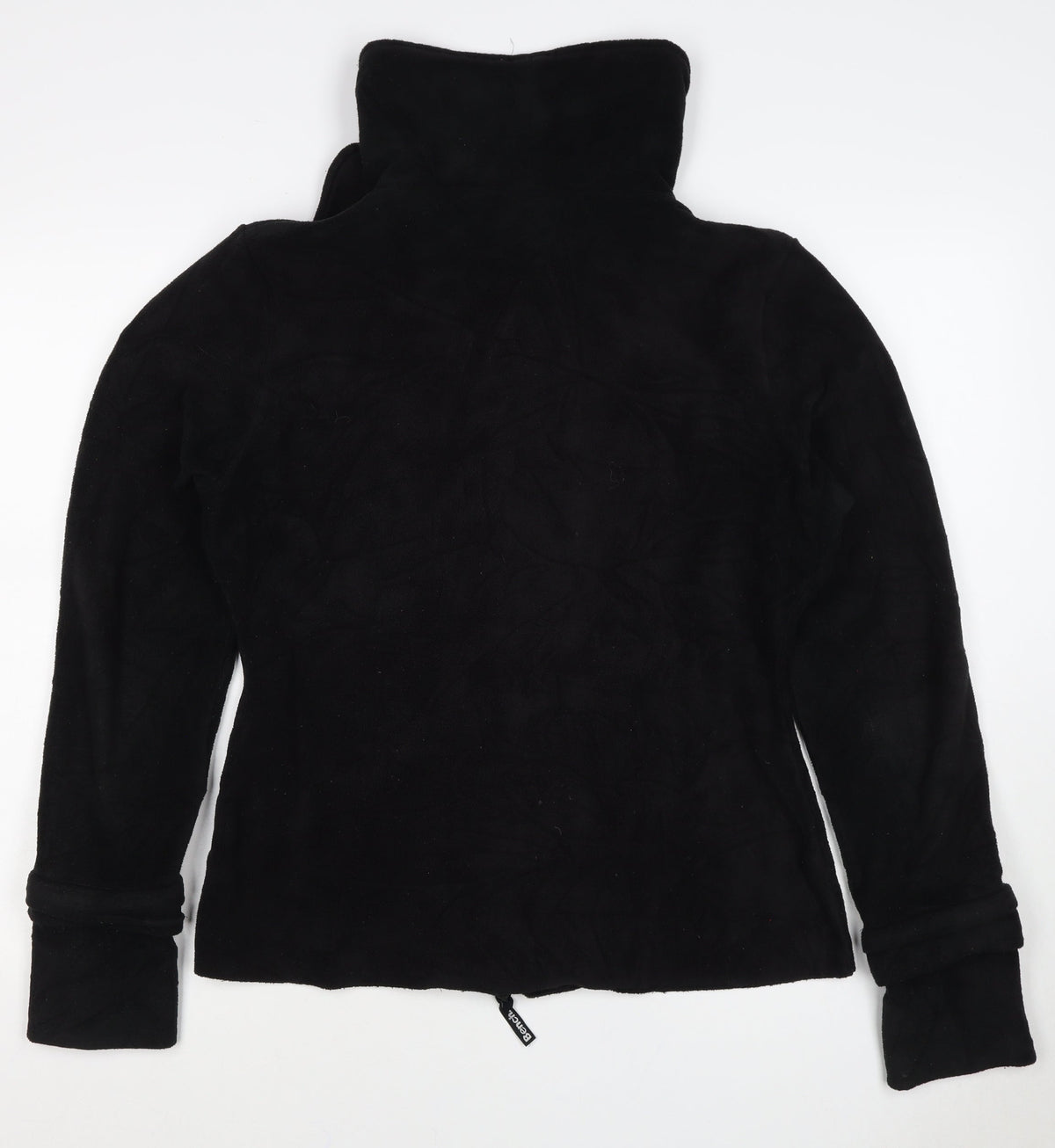 Bench Women's Black UK 14 Fleece Full Zip Logo Jacket