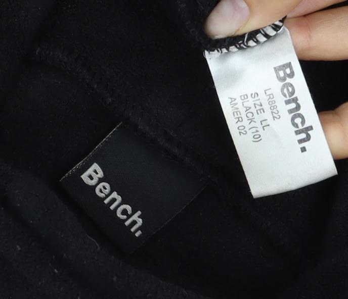 Bench Women's Black UK 14 Fleece Full Zip Logo Jacket