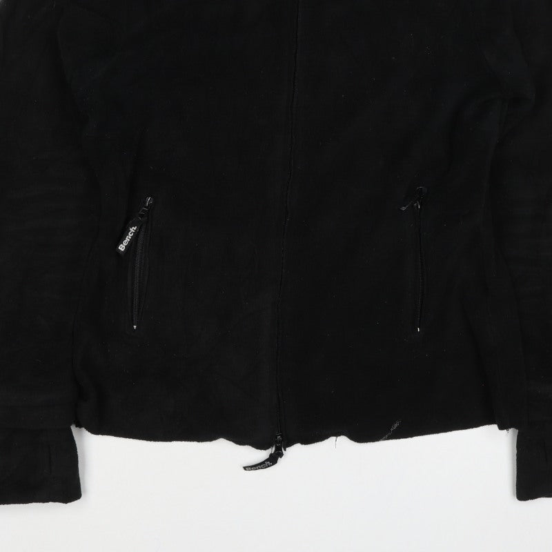 Bench Women's Black UK 14 Fleece Full Zip Logo Jacket