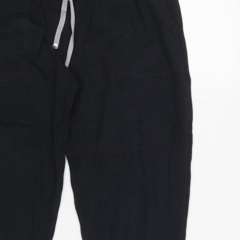 John Lewis Women’s Black Size 12 Jogger Trousers Drawstring Pockets